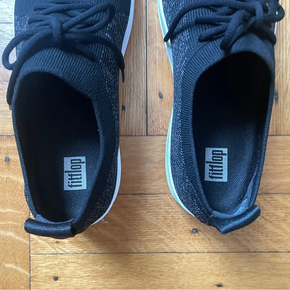 Fitflop Black and White Lace up Sneakers - Picture 7 of 8